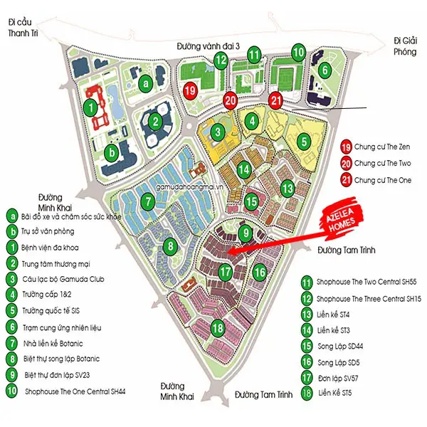 Vị Trí Biệt Thự Azalea Homes